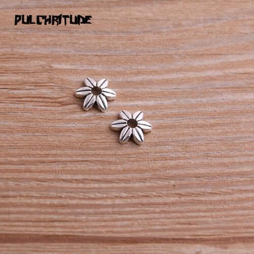 100pcs 3*9*10mm Bead Caps Charm Hollow Flower Pendants Jewelry Accessories DIY Receptacle Charms