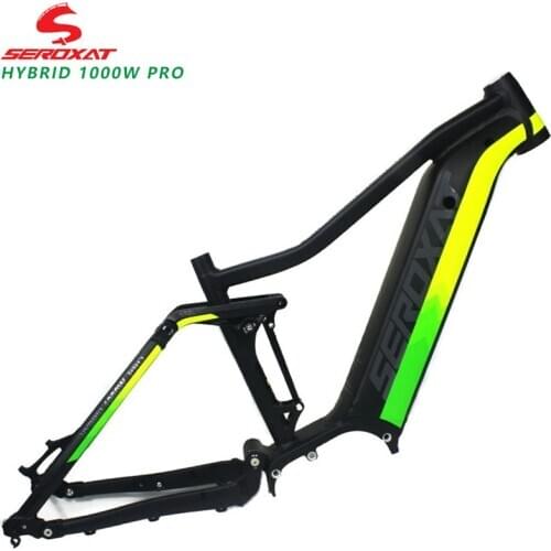 SEROXAT Mountain Bike Frame AM Frame 27.5/29ER MTB DH Frame Aluminum alloy Hybrid Bike Frame E-bike Motor 1000W Internal Battery