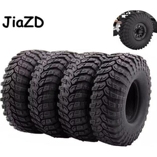 4PCS 114MM 1.9" Rubber Tires for1/10 HSP Redcat Axial SCX10 90046 TRX4 D90 1:10 RC Rock Crawler Car XC60 Accessories RC Crawler
