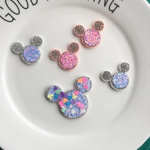 10pcs/bag Gold Powder Sequins DIY Mobile Phone Case Material Hairpin Hair Accessories Key Pendant Supplies