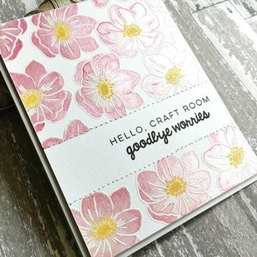 Anemone Layering Flowers Transparent Clear Silicone StampSeal for DIY ScrapbookingPhoto Album Decorative Cards Making 6X8inch