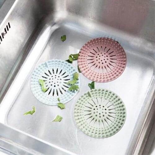 New Silicone Floor Drain Mat Bathroom and Kitchen Non-sli Hair Filter Anti-clogging of the Sink Creative Silicone Leak-proof Pad