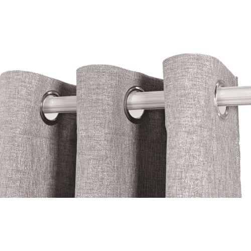 Blackout Opaque Curtain with 8 eyelets linen effect, 1 Panel. For living room and bedroom. Blackout Linen