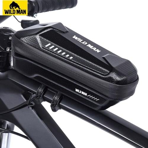 WILD MAN Reflective Rainproof Front Bike Bag Top Tube Bicycle Pannier Quick Release Design Cycling Frame Bag Bicycle Accessories