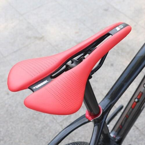 TOSEEK Comfortable Bike Saddle Hollow Lightweight Bike Seat for Cycling MTB Road Bike Folding Bike