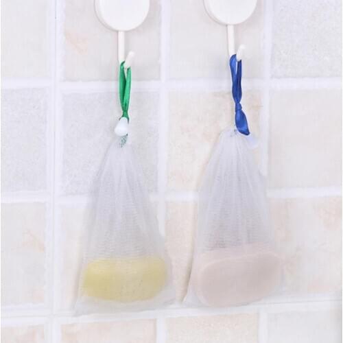 1/3PCS Portable Hangable Handmade Soap Saver Bag Bath Shower Travel Bubble Maker Foaming Mesh Net Cleansing Delicate Foam