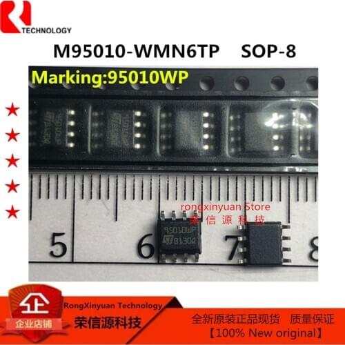 20 pcs/lot M95010-WMN6TP 95010WP SOP-8 95010 M95010 1Kbit Serial SPI Bus EEPROM With High Speed Clock 100% New original
