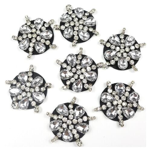 3Pcs/lot White Rhinestone Creative Decorative Clothing 3D Nail bead Patches at Coat Dress Pants Accessories Cloth Sticker