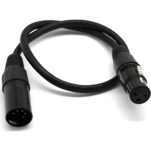 5Pin Male To 3Pin Female XLR Connector DMX Adapter Cable Lighting Accessory
