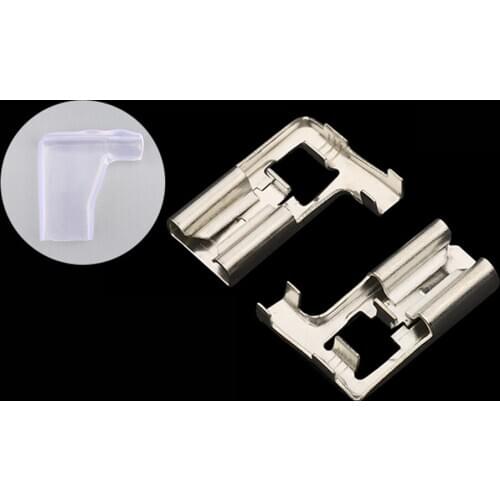 50Sets(100pcs) 7.8 the plug spring insulated terminal cold terminal Flag L Shape plug spring terminals