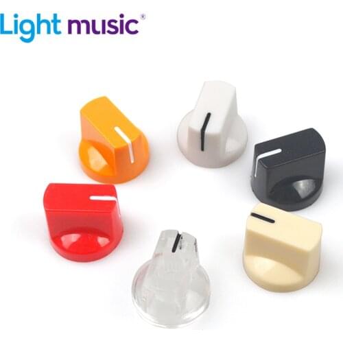 6Pcs Multi Color Flet Head Guitar Pedal Knob Electric Guitar Pot Potentiometer Knobs Guitar Accessories