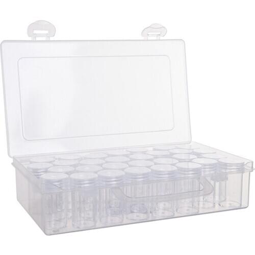 Diamond Painting Accessories Eco-friendly Plastic 30 Grid Pink Diamond Bottle Storage Box Gift Box Tools