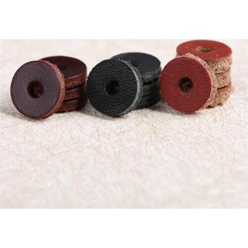 50pcs 6/8/10/12/14mm Natural Genuine Leather Flat Spacer Beads For DIY Necklace Bracelet Jewelry Making Findings Accessories