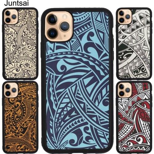 Maori Tribal Samoan Polynesian Print Case For iPhone 12 mini 11 Pro Max X XR XS Max 5S SE 2020 6S 7 8 Plus Back Cover Shell