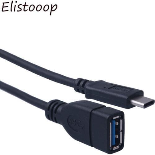 Elistooop Type-C USB 3.1 USB 3.0 to OTG Male to Female OTG Adapter Type C Data Connector 24 pin OTG Data Cable For Macbook