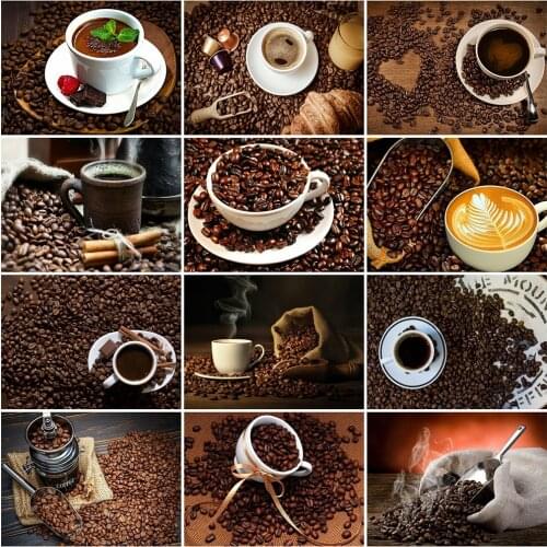 Evershine 5D DIY Full Square Round Diamond Painting Coffee Diamond Embroidery Sale Landscape Rhinestone Pictures Home Decor