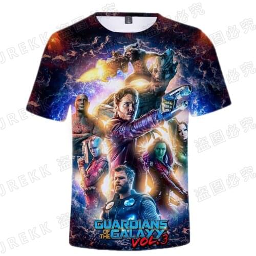 Guardians of the Galaxy T Shirt Men Women Children 3D Printed Summer Short Sleeve Boy Girl Kids Cool Streetwear Tops Tee