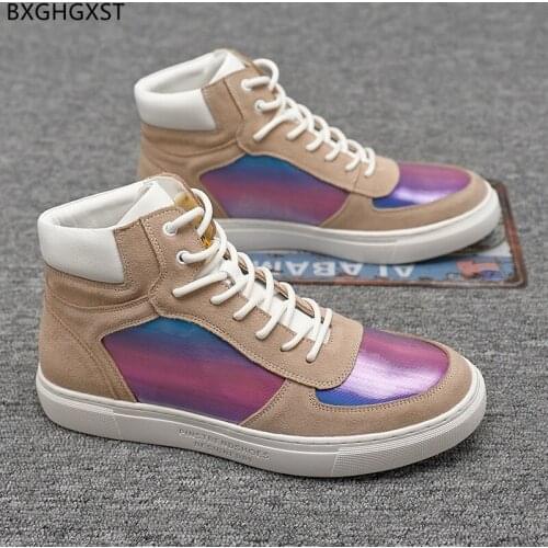 Leather Casual Shoes for Man 2021 Luxury Designer High Top Sneakers Men Sport Shoes Man Fashion Running Shoes Men Zapatos Hombre