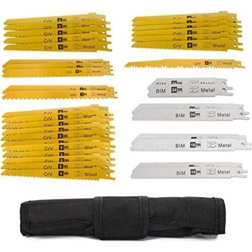 36PCS Reciprocating Saw Blades Pruning Saw Blade for Wood Metal Plastic Sawzall Blade Set with Common Saws
