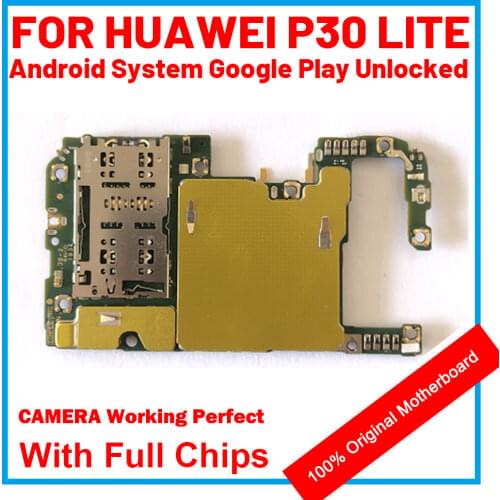 For HUAWEI P30 LITE 100% Clean Replaced Original Motherboard 128GB ROM 6G RAM Mainboard Android OS Logic Board With Chip