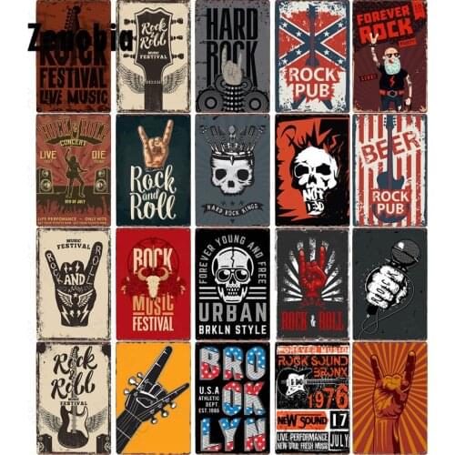 Metal Tin Sign Retro Music Rock Band Metal Poster Retro Tin Sign Plate for Bar Pub Club Concert Decor Decorative Tin Painting