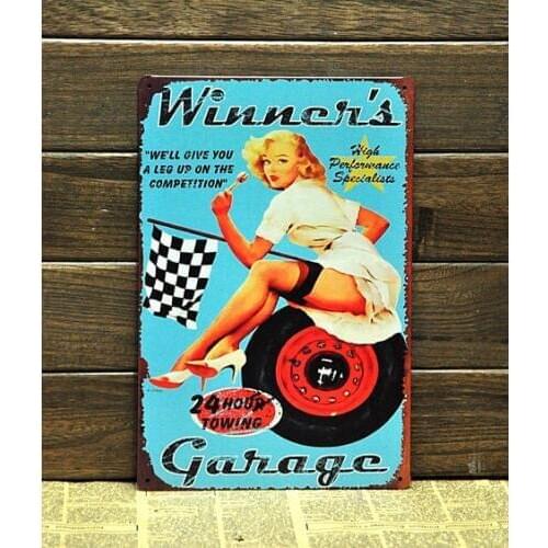 [ Mike86 ] Winners Garage Metal Poster Art Cafe Restaurant Iron Paintings B-38 Mix order 20*30 CM Free Shipping