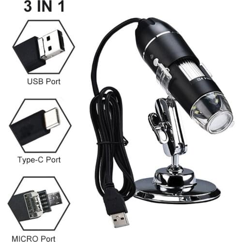 Mini Portable Skin Analyzer Skin Detector Handheld USB Digital Microscope 1000x Magnification Biological Microscope