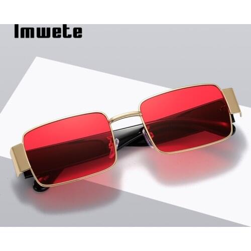 Imwete Fashion Punk Box Wide Legs Women Mens Sunglasses Personality Trend Sun Glasses Unisex Retro Eyewear UV400