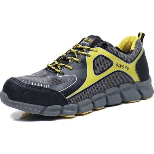 Mens Safety Shoes Steel Toe Construction Protective Footwear Lightweight Shockproof Work Sneaker Shoes For Men