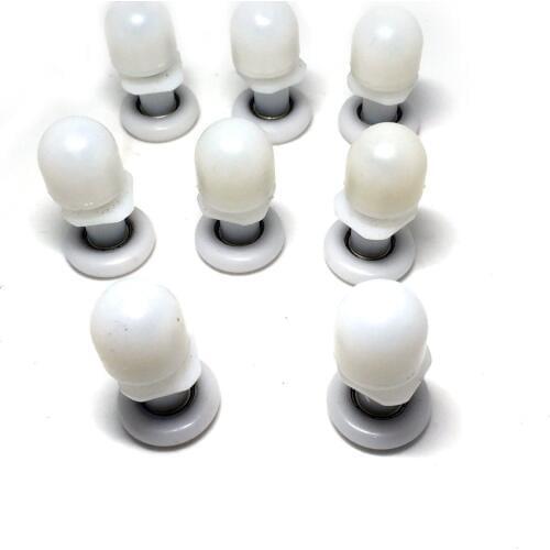 New 8pcs Single Shower Door Enclosures Rollers Runners Wheels Pulleys 25mm Dia (Roller dimeter 25mm)