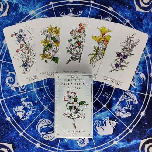 New Hedgewitch Botanical Oracle Cards And PDF Guidance Divination Tarot Deck Entertainment Parties Board Game 40 Pcs/Box