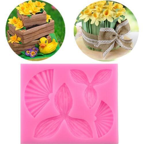 Sugarcraft Daffodils Silicone Fondant Molds Cake Decorating Tools Cupcake Chocolate Gumpaste Moulds A026