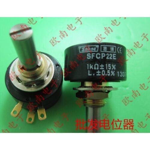 [VK] ORIGINAL Japan sakae SFCP22E 1K 2K 5K 10K Conductive plastic precision potentiometer switch (have a stop bit)
