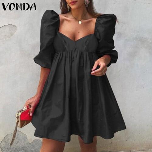 VONDA Black Summer Dresses