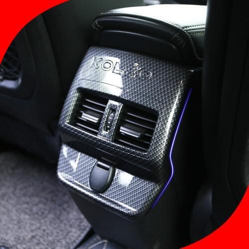 Car Chrome Rear Air Vent Outlet Protection Trim Armrest Air Vent Sticker for Renault Koleos for Samsung QM6 2016