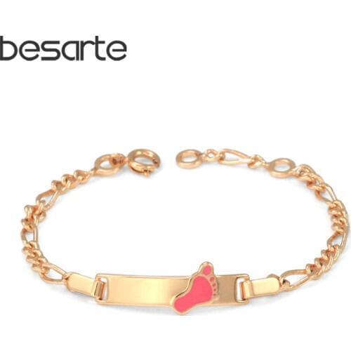 Baby Bracelets Bebe Pulseiras Kids Jewelry Bracelete Braccialetti Nina Pulsera Armband Braclet Gold Bangle Women Bileklik B1030