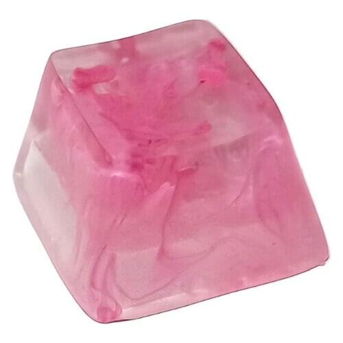 1PC New Keycap Personality Design RGB Transparent Pink Smog Cherry Profile R4 Keycap Gaming Keyboard Custom Resin Keycap