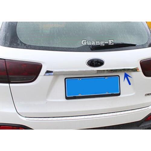 For Kia Sorento L 2015 2016 2017 Car Body Rear Back Bumper Cover Stainless Steel Wrap License Trim Frame Lamp Panel 1pcs