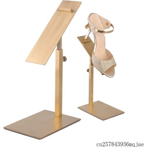 10 Pcs Shoe Display Stand Shoe Riser Stand Rack Table Metal Polished Shoe Shelfs