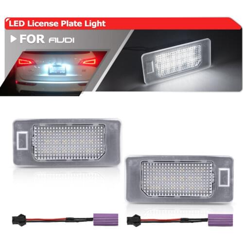 Rear Registration Plate Light Bulb Canbus LED Number License Plate Lamp For Audi A4 B8, A5, Q5, S5, TT 2010 For VW Passat