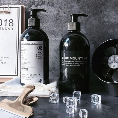 500ml Portable Liquid Soap Dispenser Refill Bottle Bathroom Shampoo Shower Gel Lotion Liquid Hand Soap Pump Bottle Container