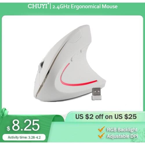 Wireless Mouse Ergonomic Vertical Optical Gaming 800/1200/1600 DPI With Pad For Laptop PC