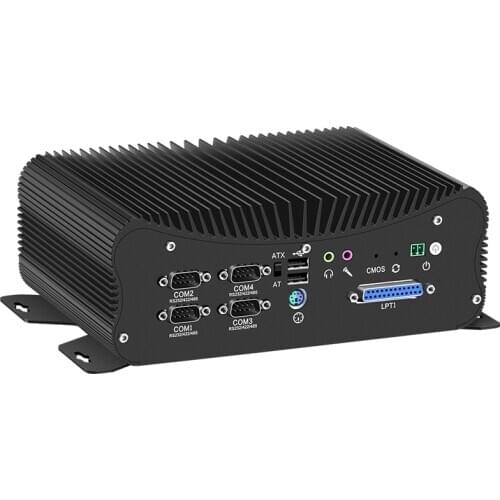 Fanless Mini PC 2 DDR4 Mini PC Core i7 10510U 8550U i5 10210U LPT HDMI GPIO 6*COM 4*RS485 Win10 Dustproof Industrial Computer