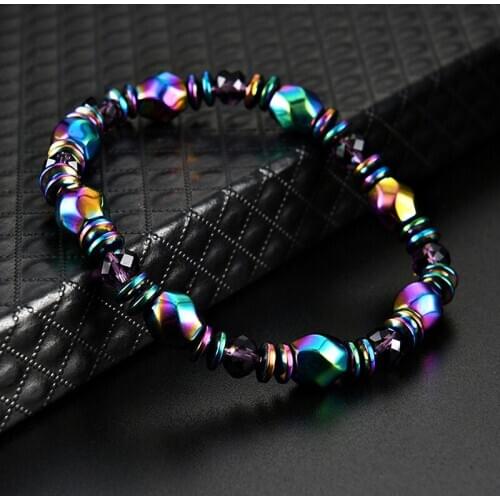 1 PC Hematite Beaded Bracelet Magnet Therapy Lose Weight Bracelet Health Care Hematite Bracelets For Men And Women