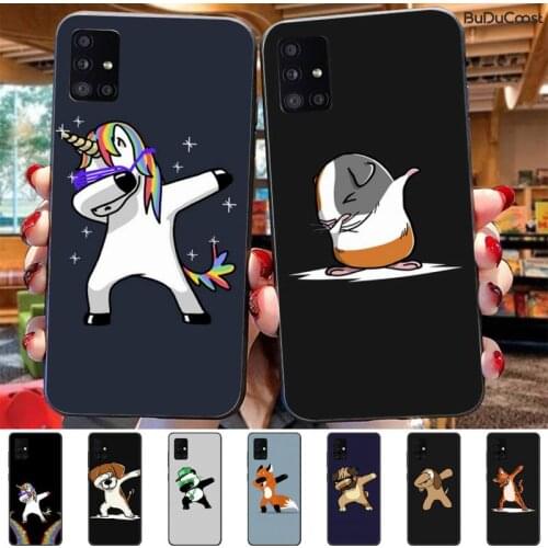 Hrmes unicorn and Panda DAB Luxury Phone Case For Samsung Galaxy A7 A8 A6 Plus A9 2018 A50 A70 A20 A30 A40