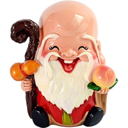 Feng Shui Hand Painting resin statue/fengshui god of longevity SKU J2151