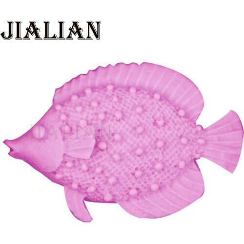 HOT Selling Marine life Fish fondant 3D silicone decoration mold DIY Cake Decorating Tools Baking mould T0521