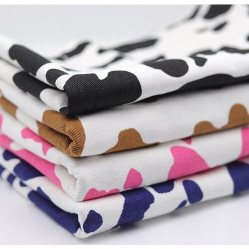 Cotton denim printed cartoon DIY clothing fabric