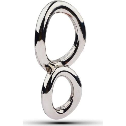 Eight-Character Arc Metal Cock Rings Male Bondage Scrotum Stretcher Delay Ejaculation BDSM Erotic Sex Toys For Men Sex Shop 18
