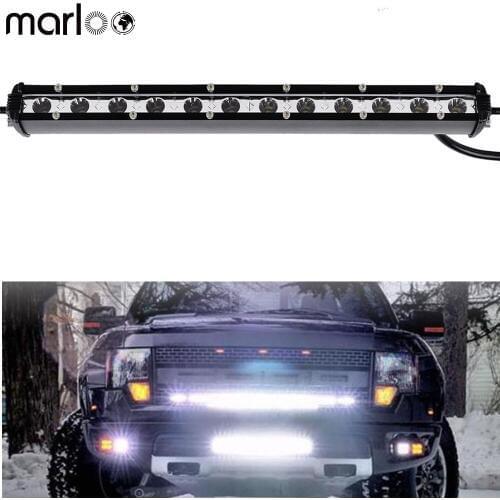 Marloo 13" 36W Single Row Off Road LED Light Ultra-slim Light Bar Work Lights 12V 24V Tractor Work Fog Lamp For Jeep Truck 4X4